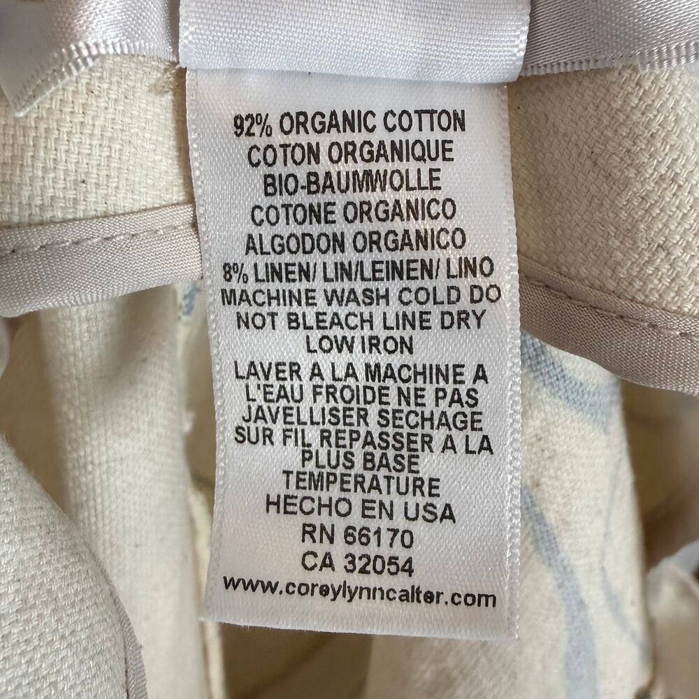 Corey Lynn Calter Printed Square Neck Cotton Linen Blend Midi Dress Size Large - Picture 6 of 6